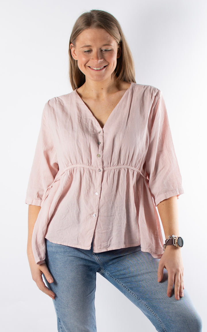 Gianna Tie Side Top  | Pink