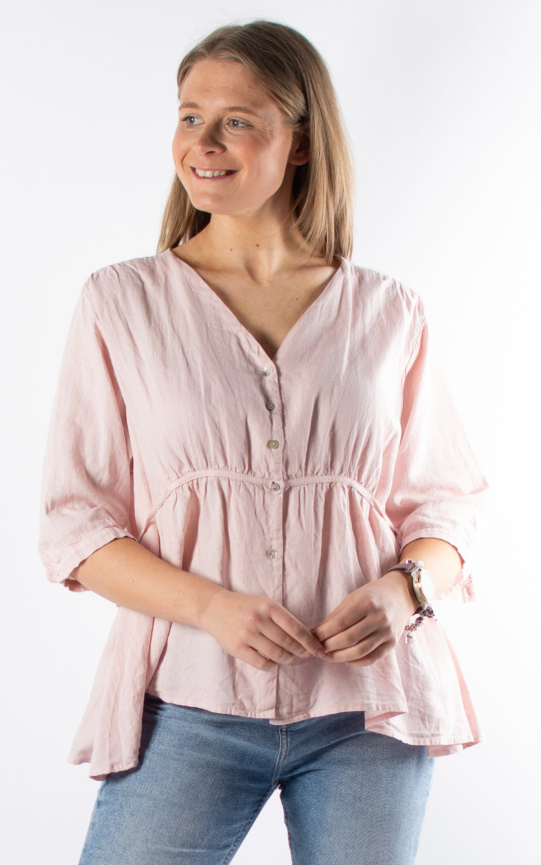 Gianna Tie Side Top  | Pink