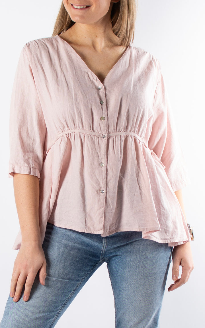Gianna Tie Side Top  | Pink