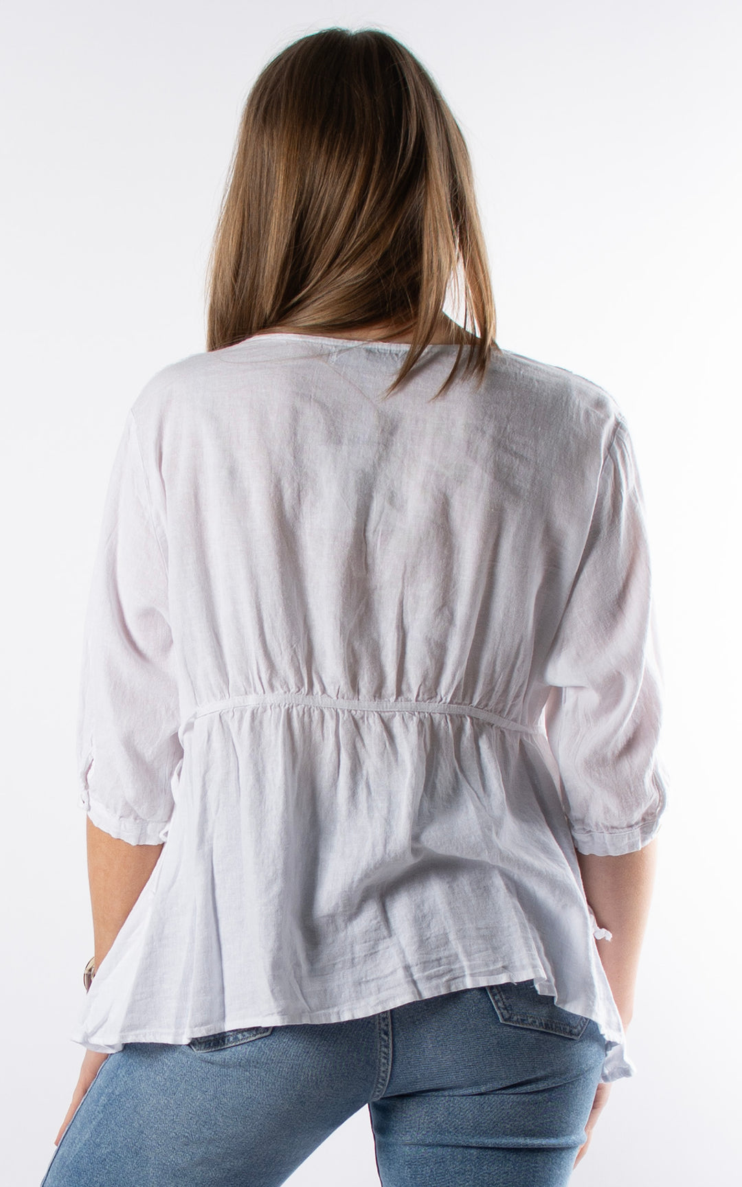 Gianna Tie Side Top  | White