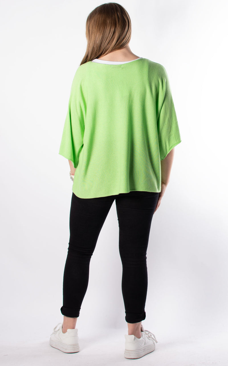 Gillian Thin Knit | Apple Green