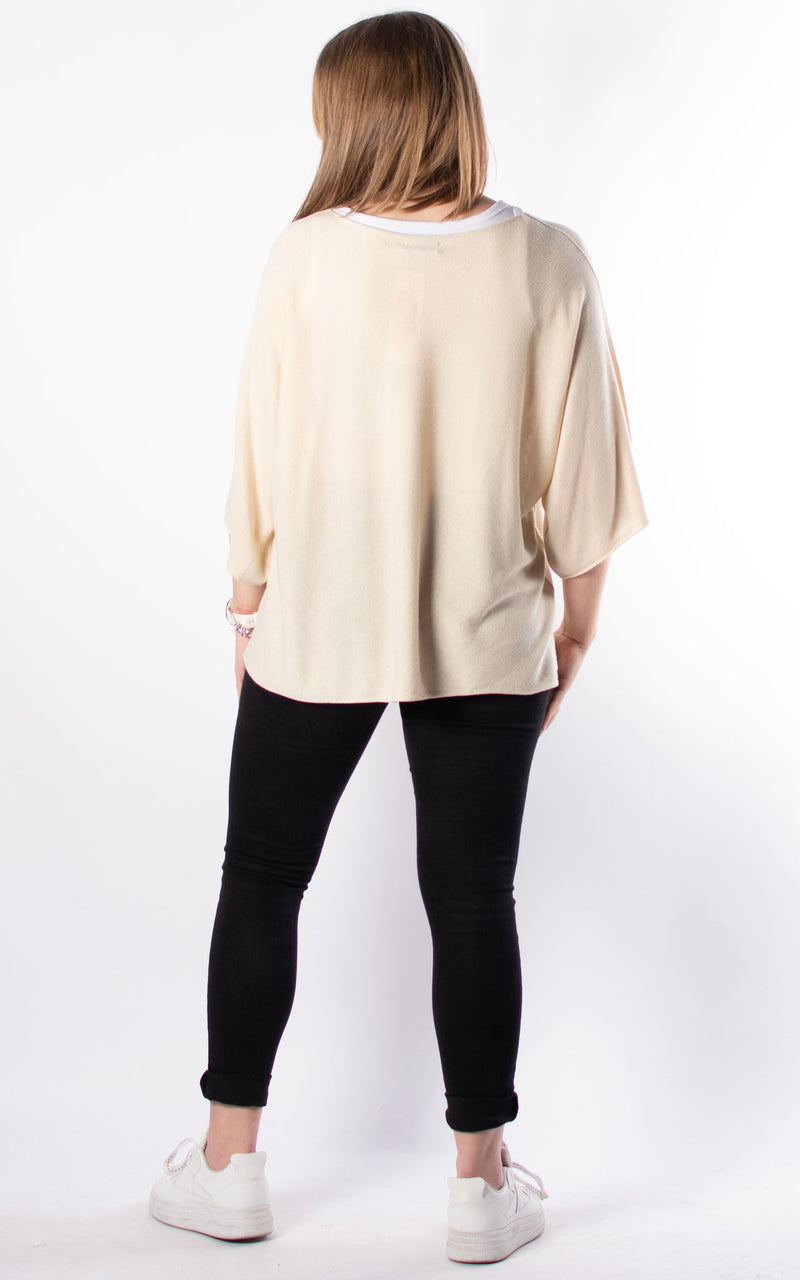 Gillian Thin Knit | Beige