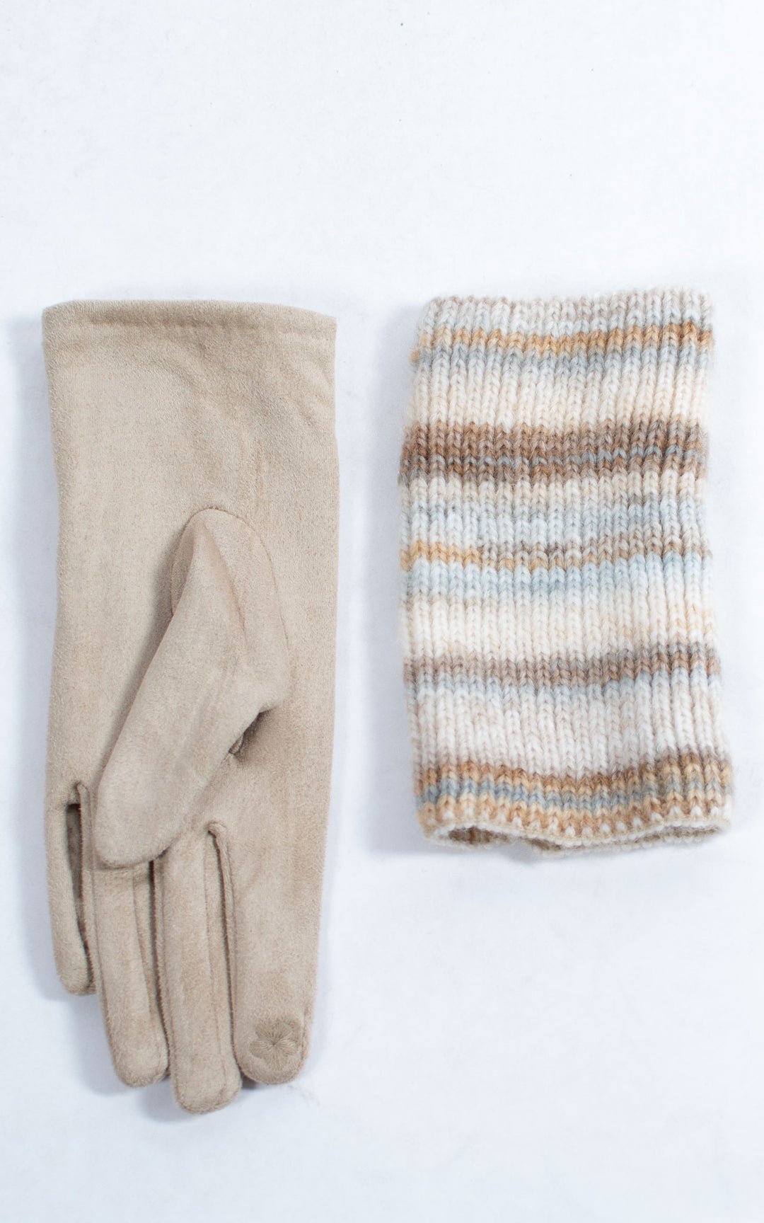 Gloves | 3-in-1 | Stripes | Beige