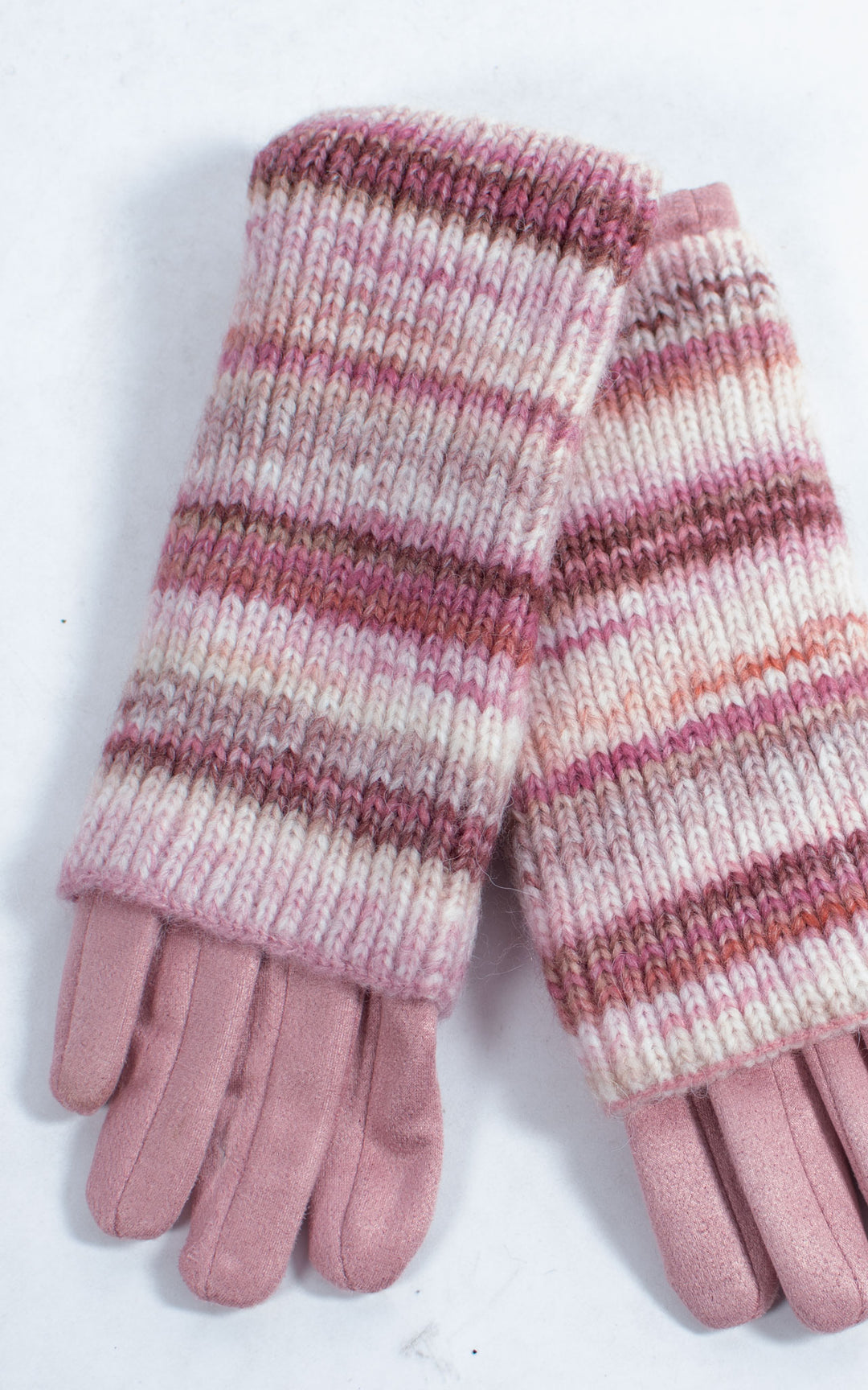 Gloves | 3-in-1 | Stripes | Pink