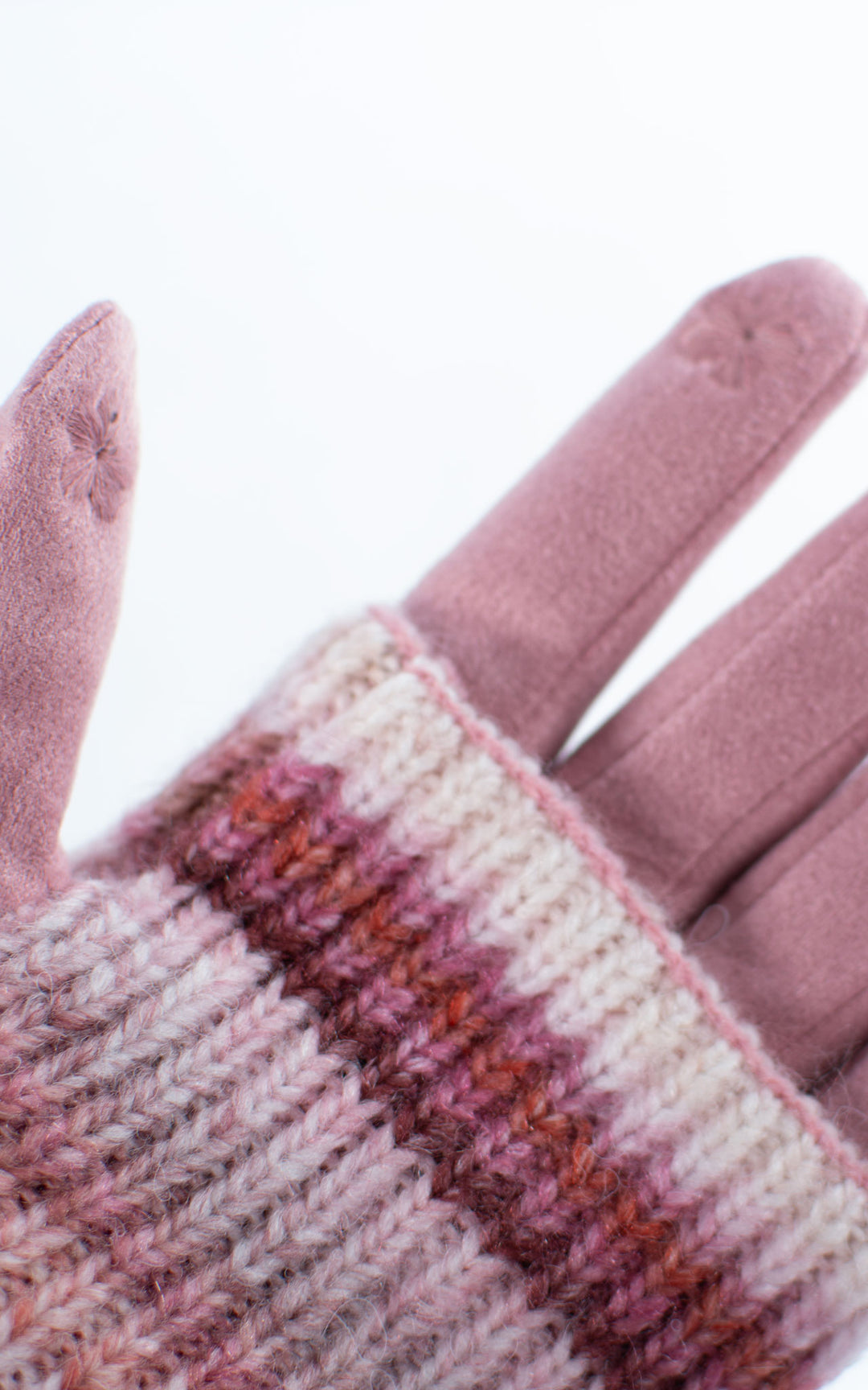 Gloves | 3-in-1 | Stripes | Pink