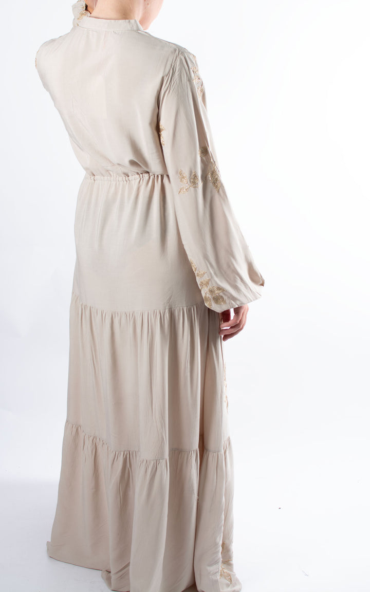 Gold Leaf Dress | Taupe