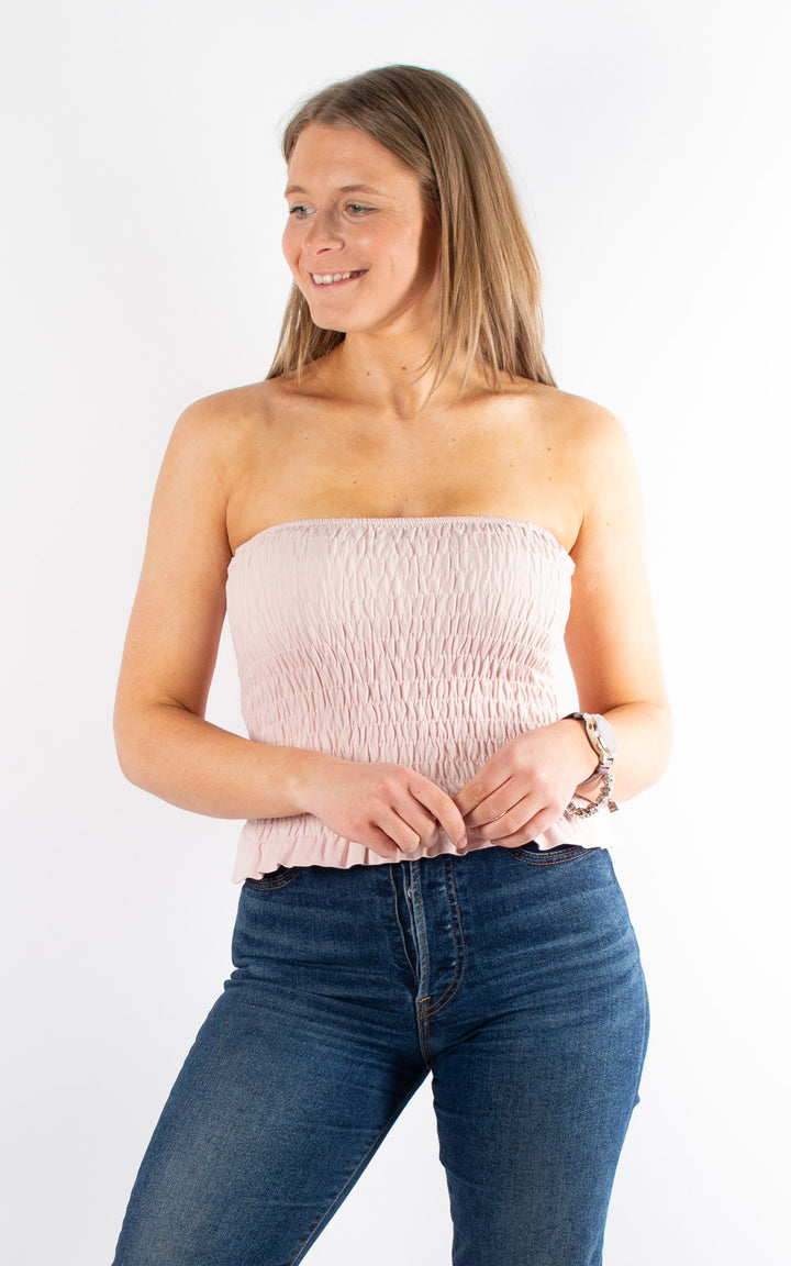 Hallie Elasticated Top | Pink
