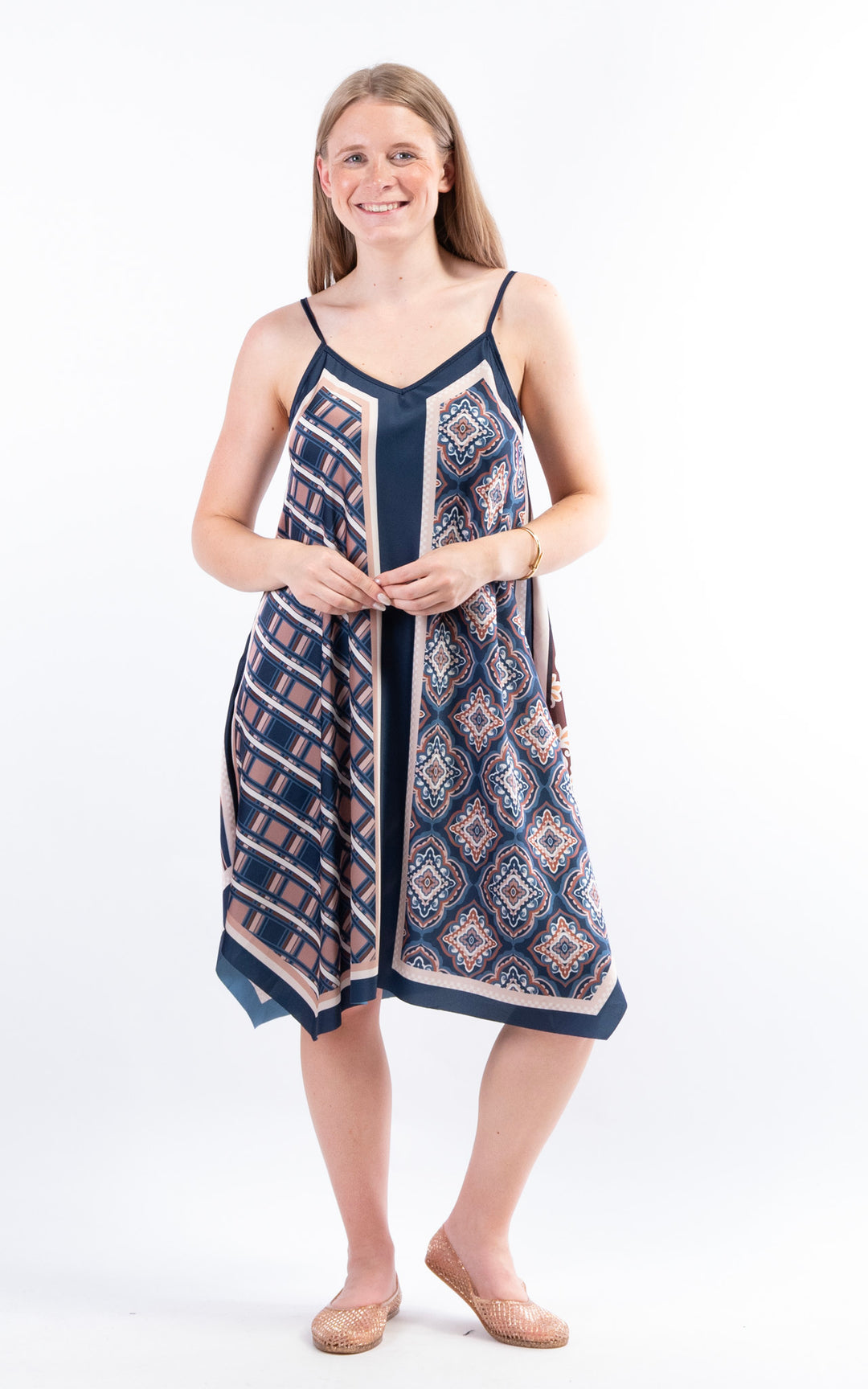 Handkerchief Paisley Dress | Blue