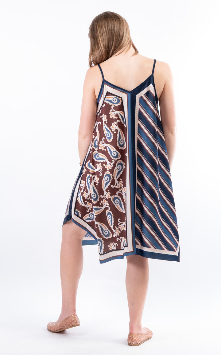 Handkerchief Paisley Dress | Blue