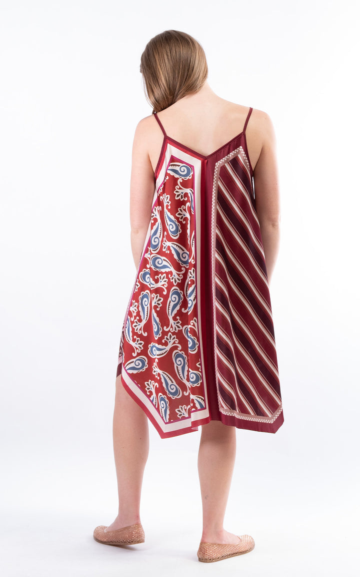 Handkerchief Paisley Dress | Burgundy