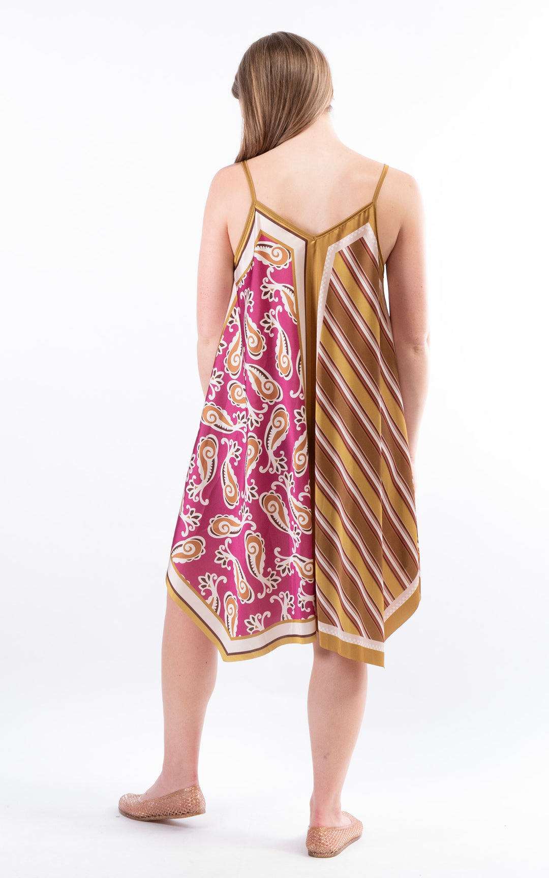 Handkerchief Paisley Dress | Mustard
