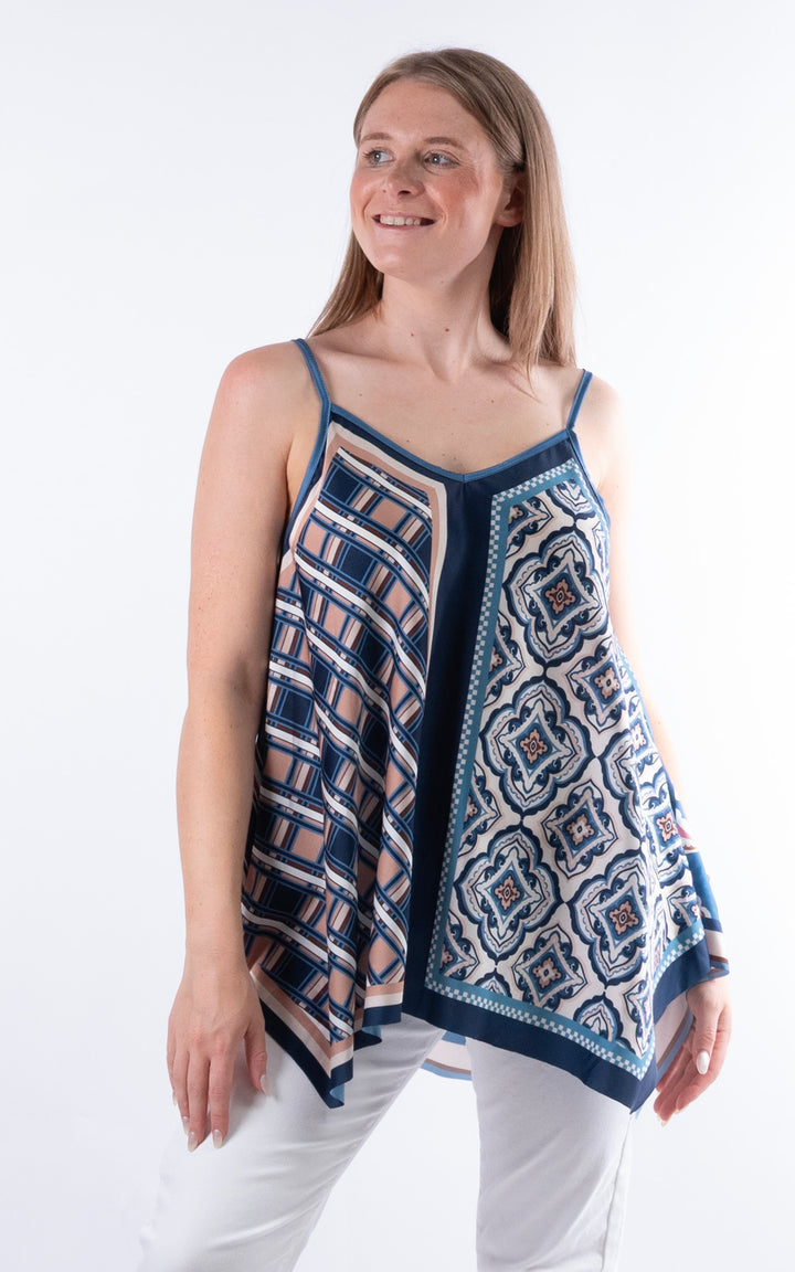 Handkerchief Paisley Vest | Blue