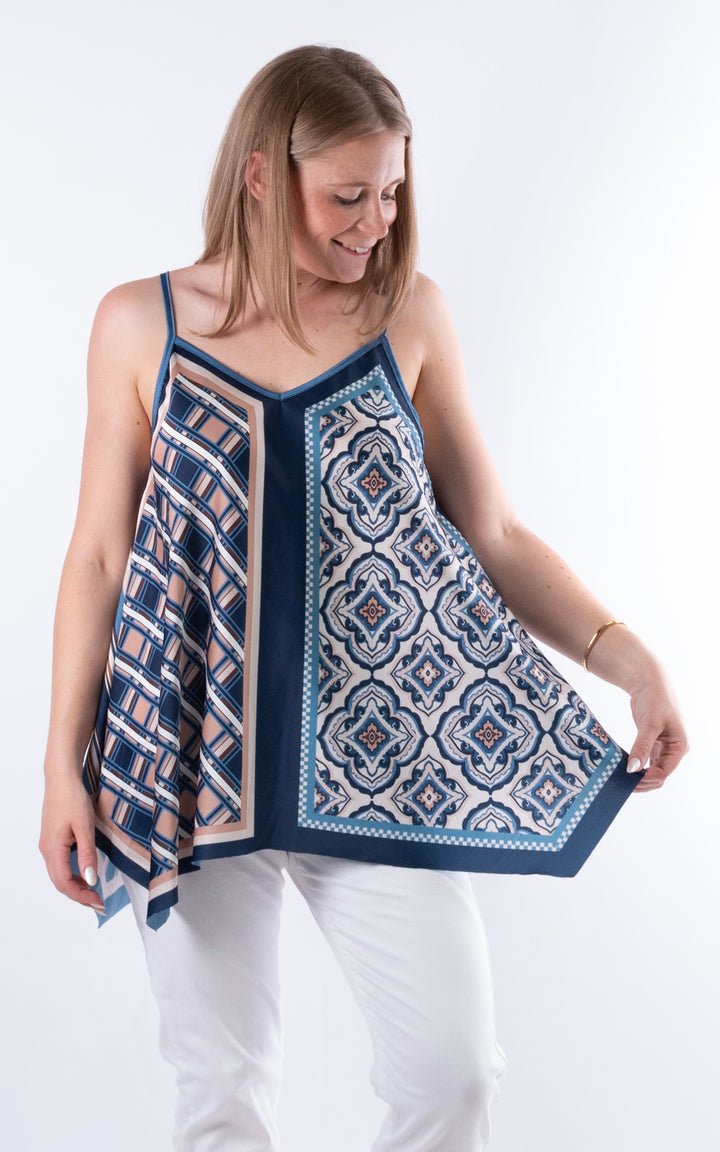 Handkerchief Paisley Vest | Blue
