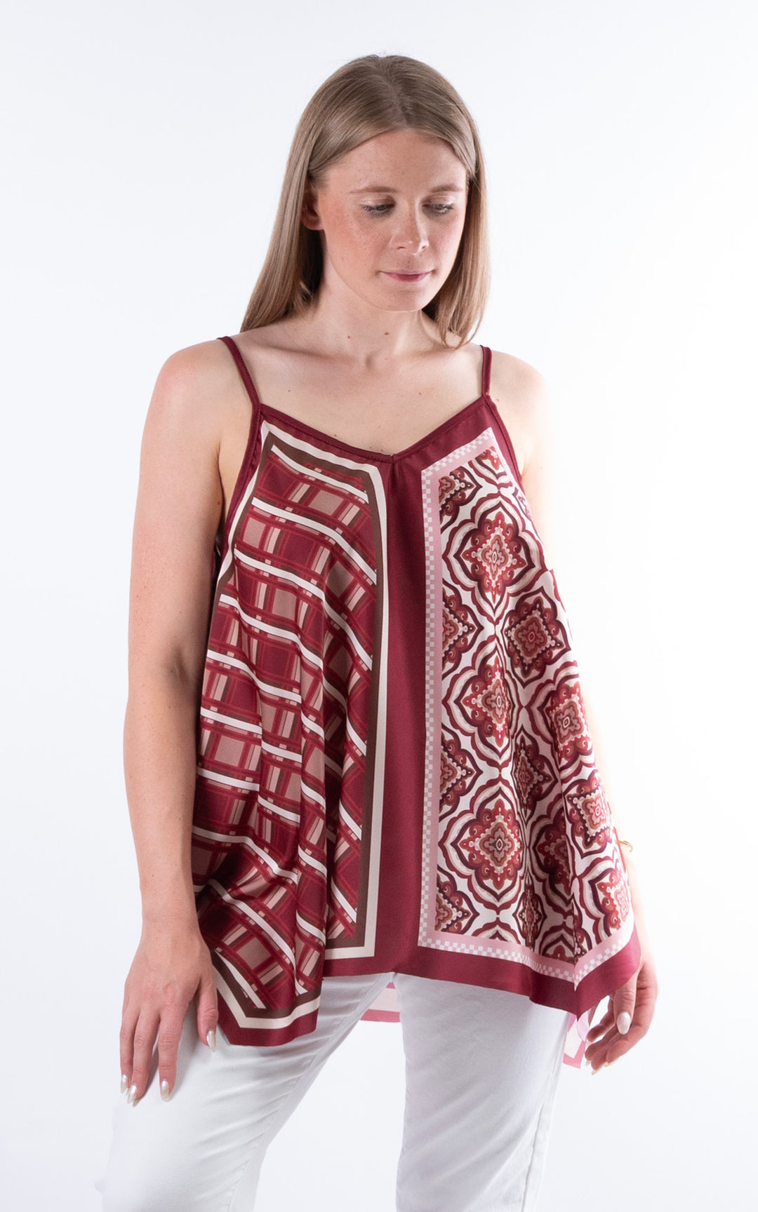 Handkerchief Paisley Vest | Burgundy