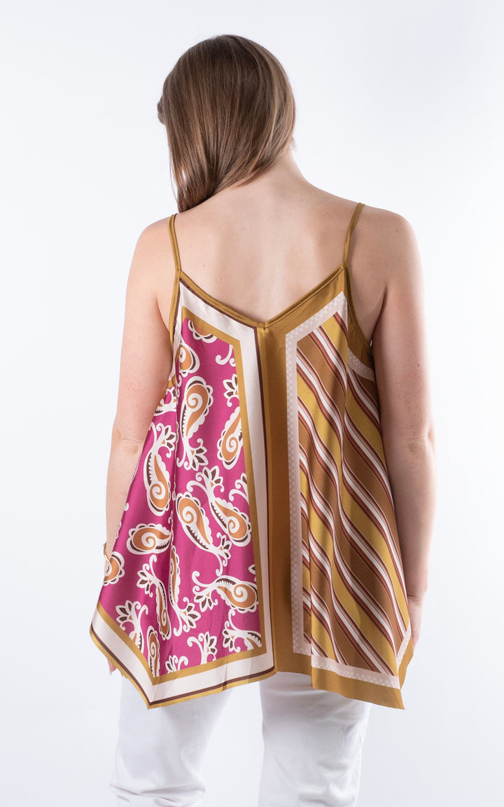 Handkerchief Paisley Vest | Mustard