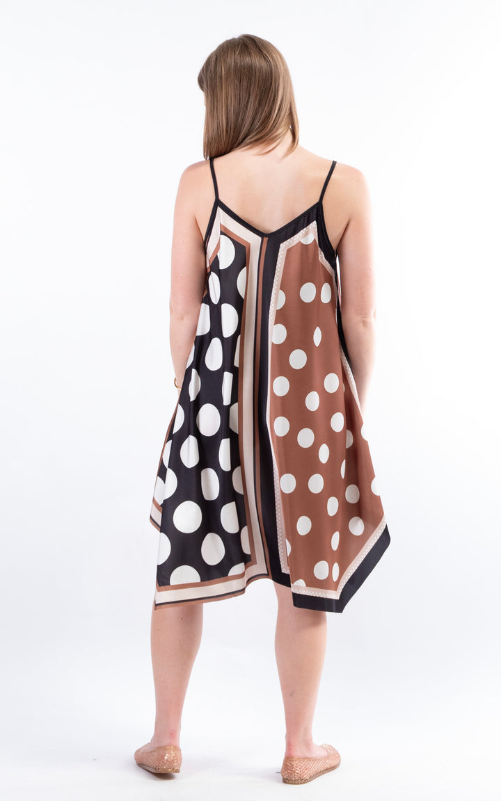 Handkerchief Polka Dot Dress | Black