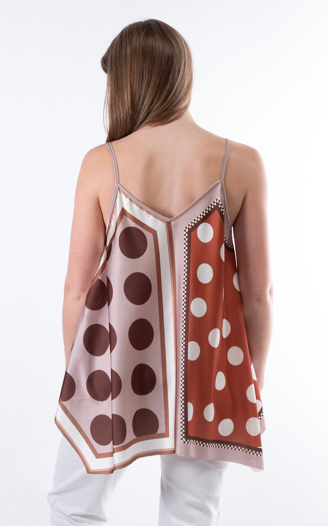 Handkerchief Polka Dot Vest | Champagne
