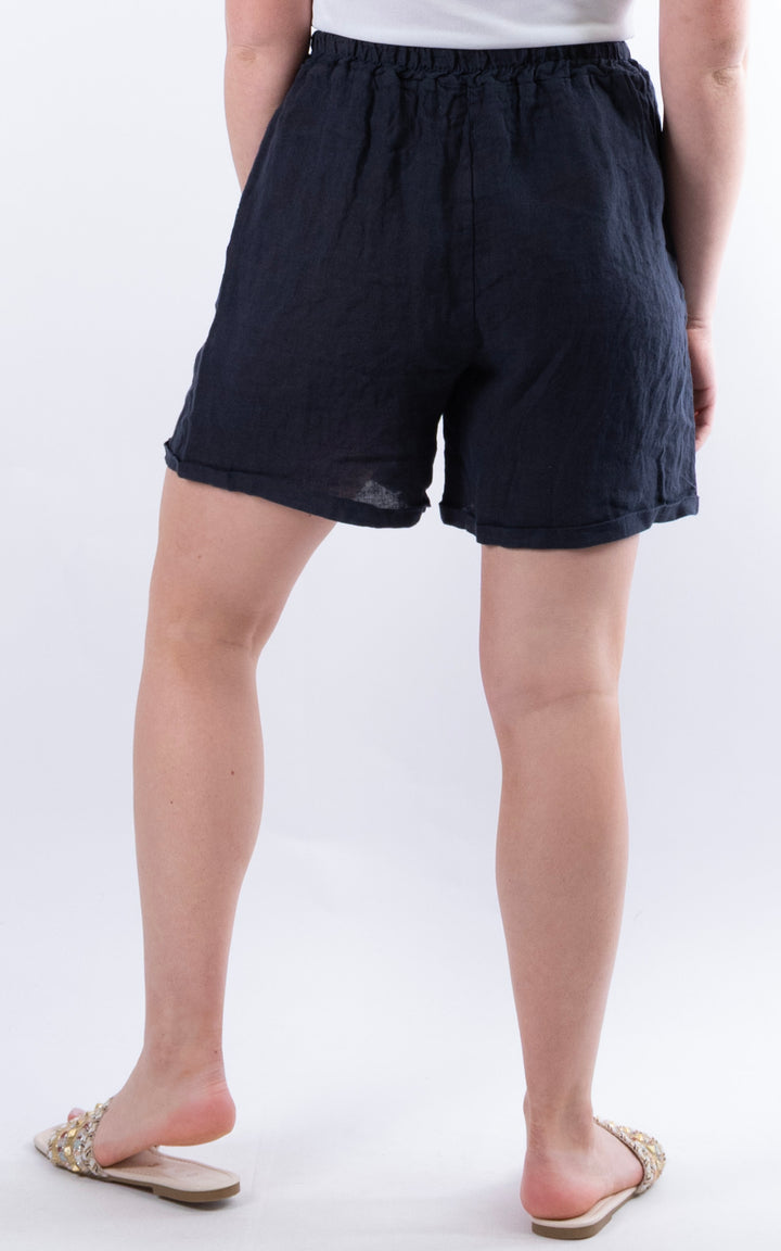 Harriet Linen Shorts | Navy