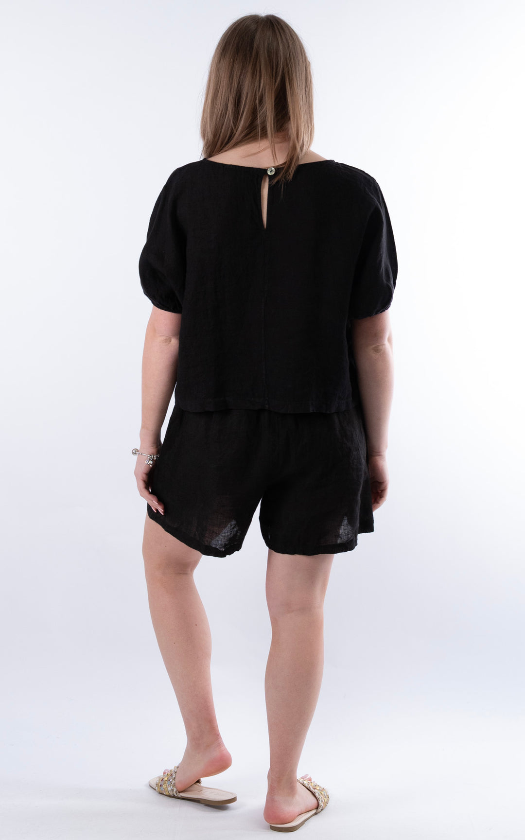 Harriet Linen T | Black