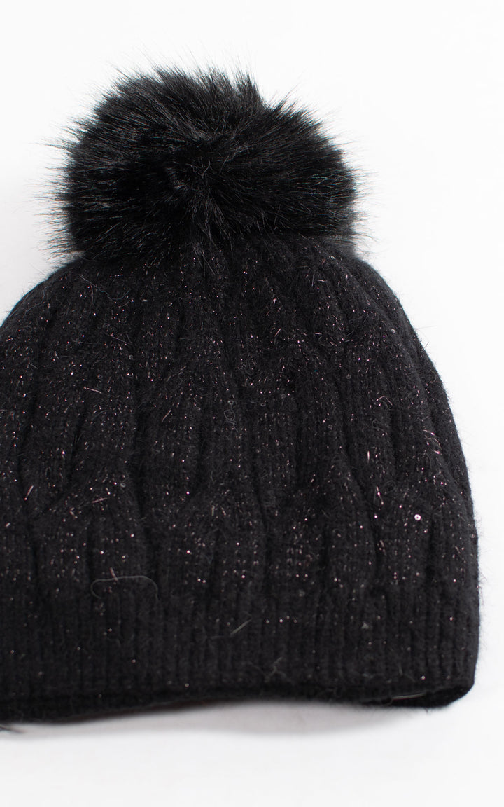 Hat | Cable Knit | Black