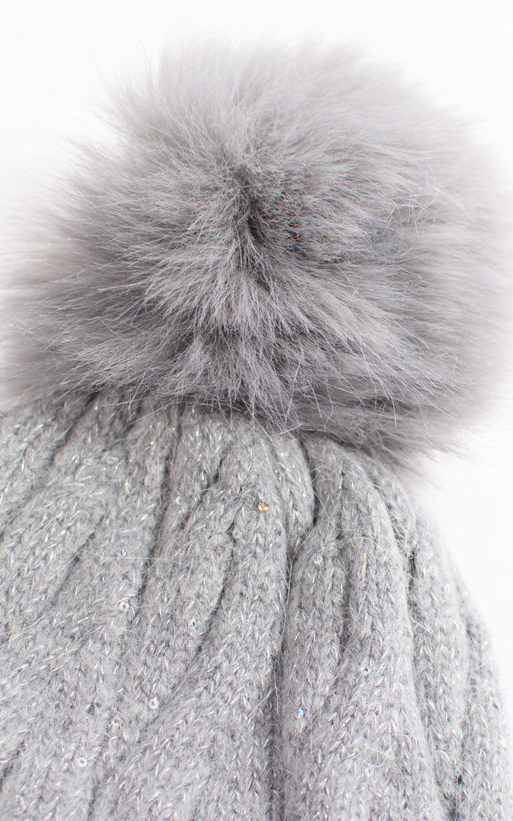 Hat | Cable Knit | Grey