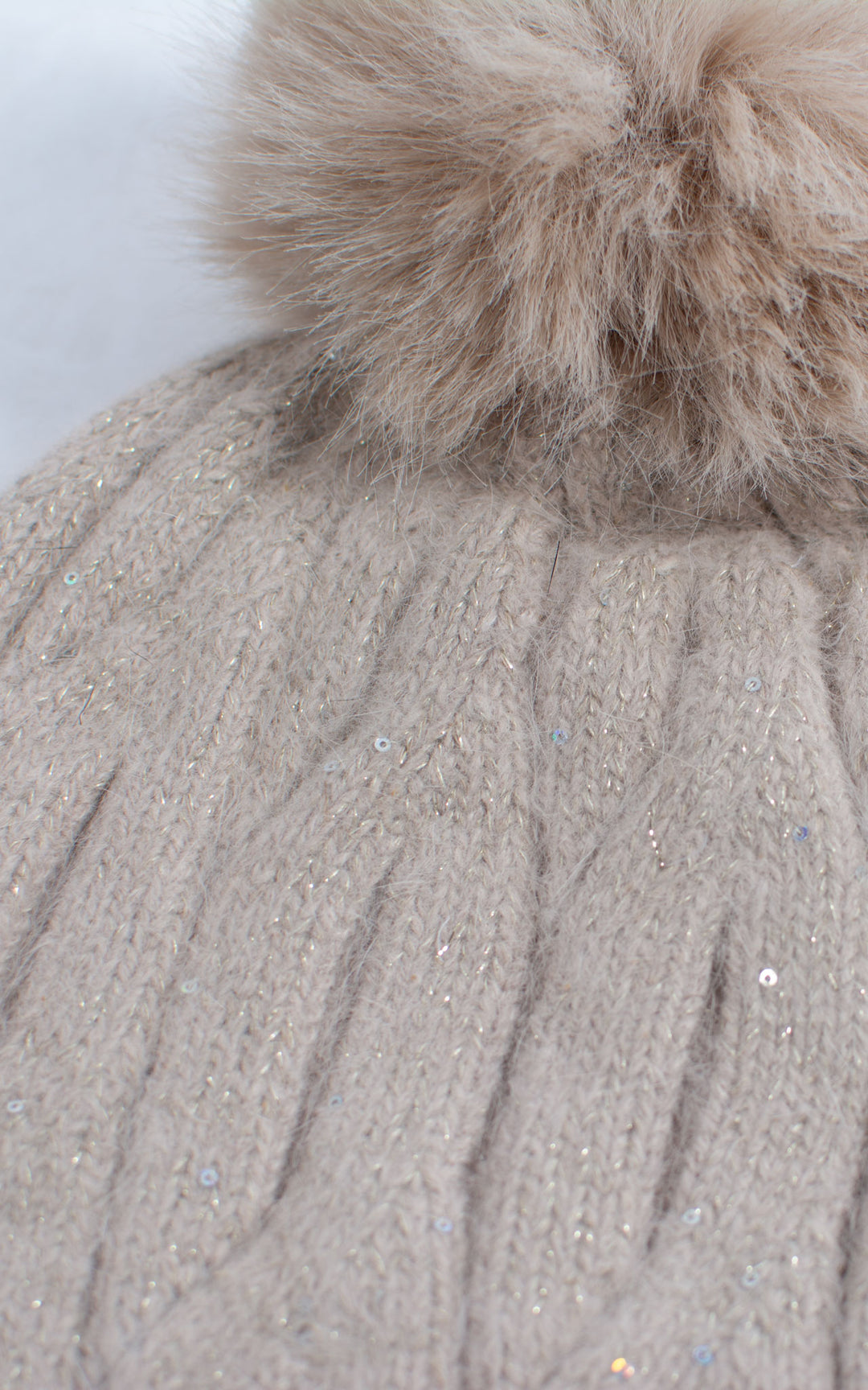 Hat | Cable Knit | Taupe