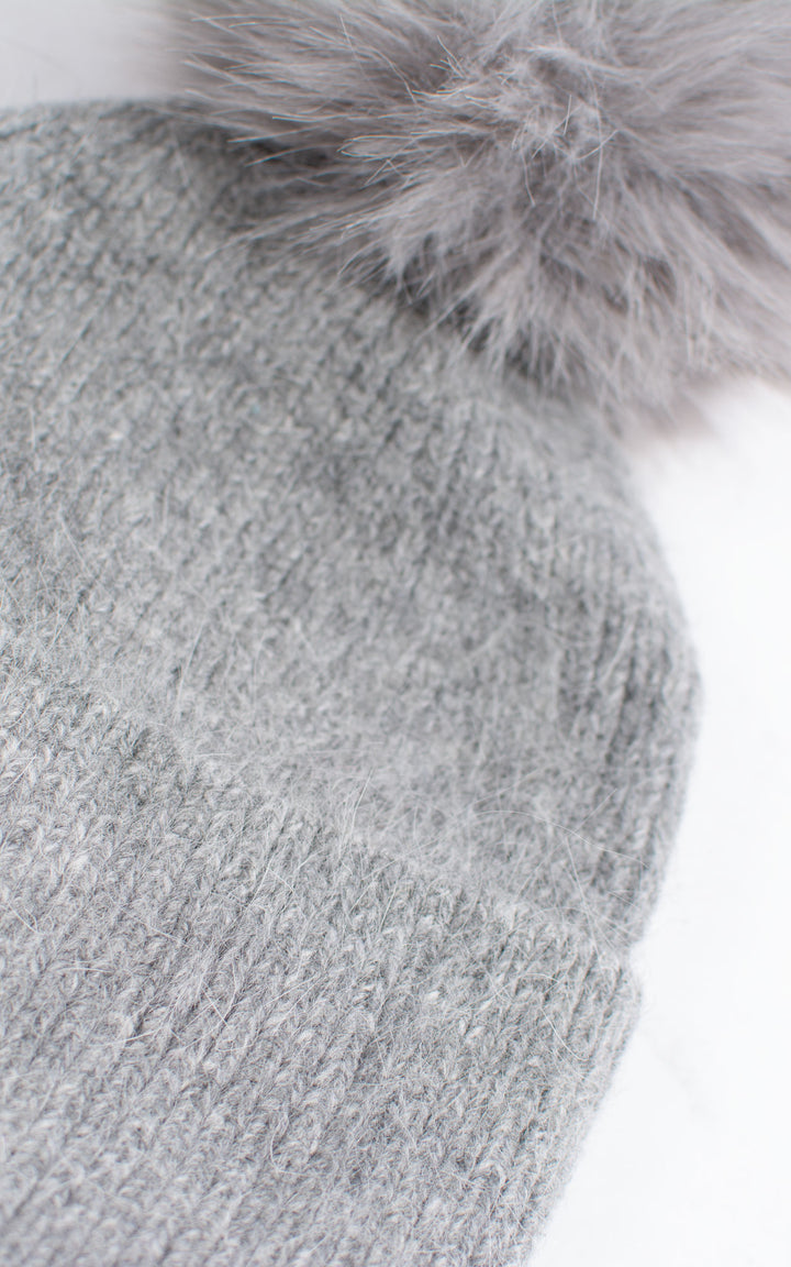 Hat | Pom Pom | Light Grey
