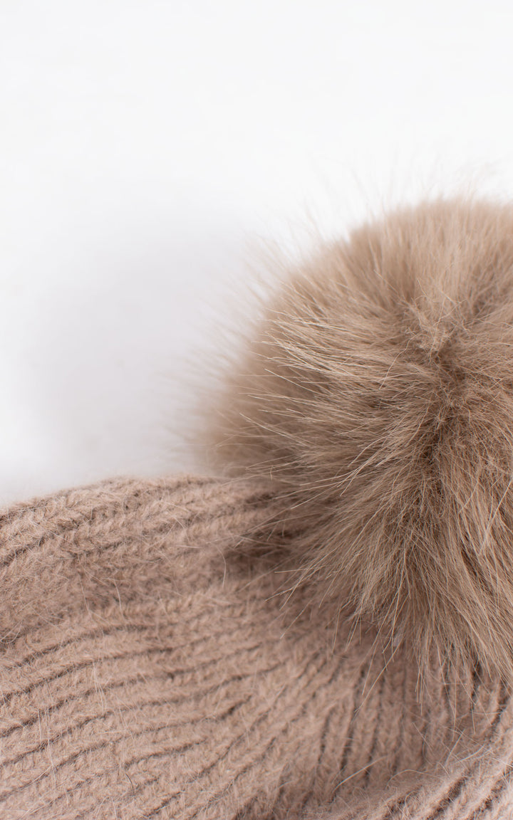 Hat | Pom Pom | Taupe