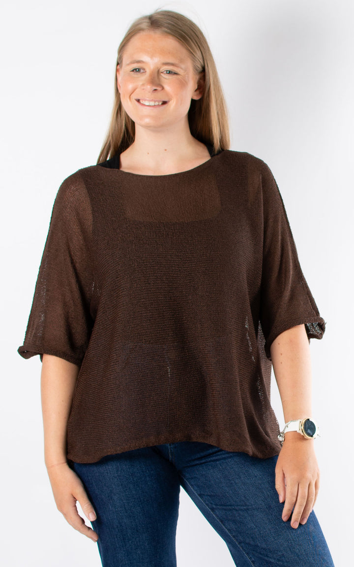 Hattie Fine Knit | Chocolate