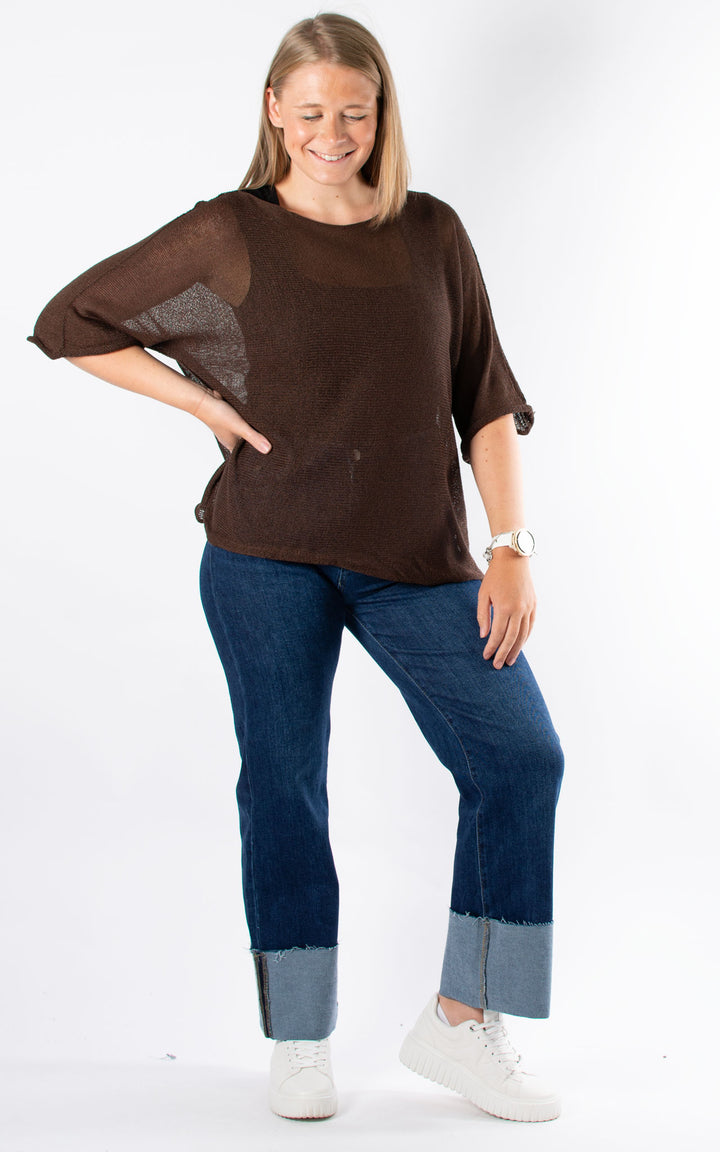 Hattie Fine Knit | Chocolate