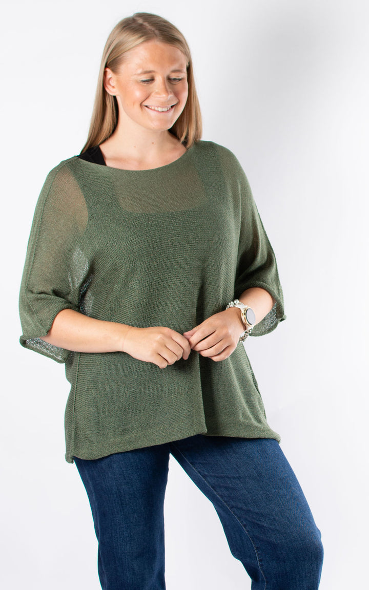 Hattie Fine Knit | Khaki