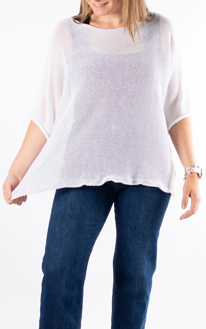Hattie Fine Knit | White
