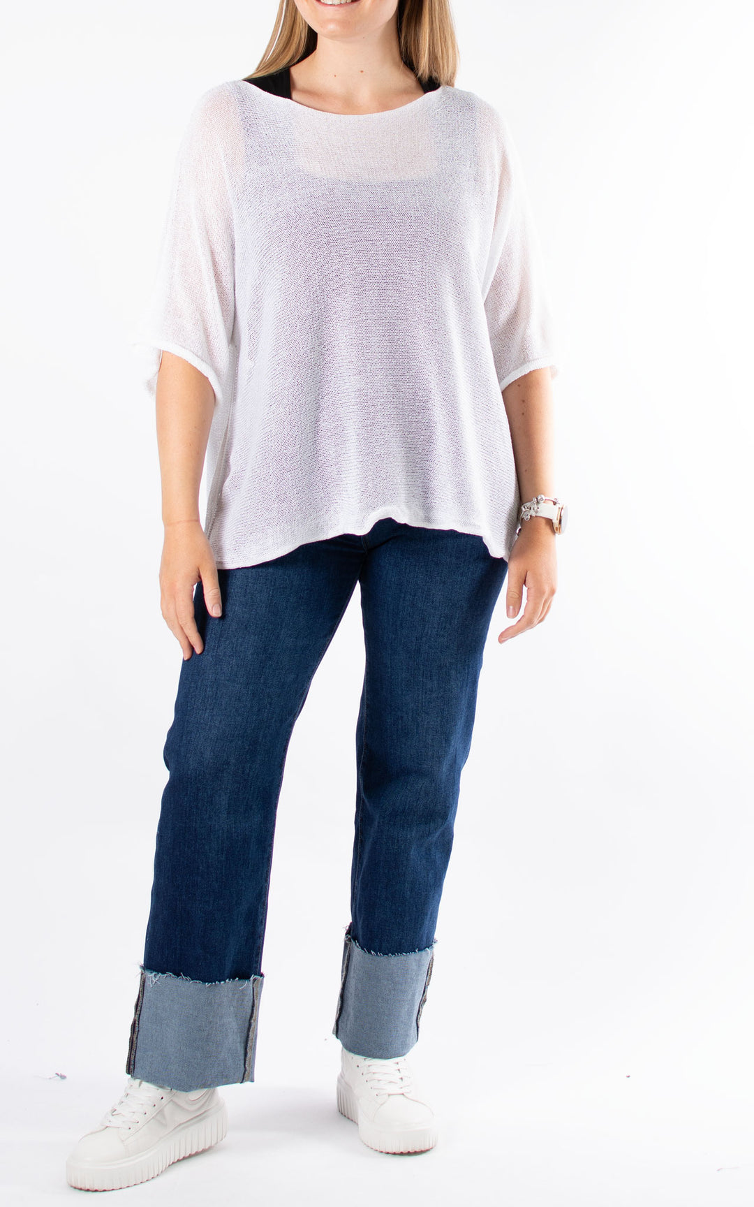 Hattie Fine Knit | White