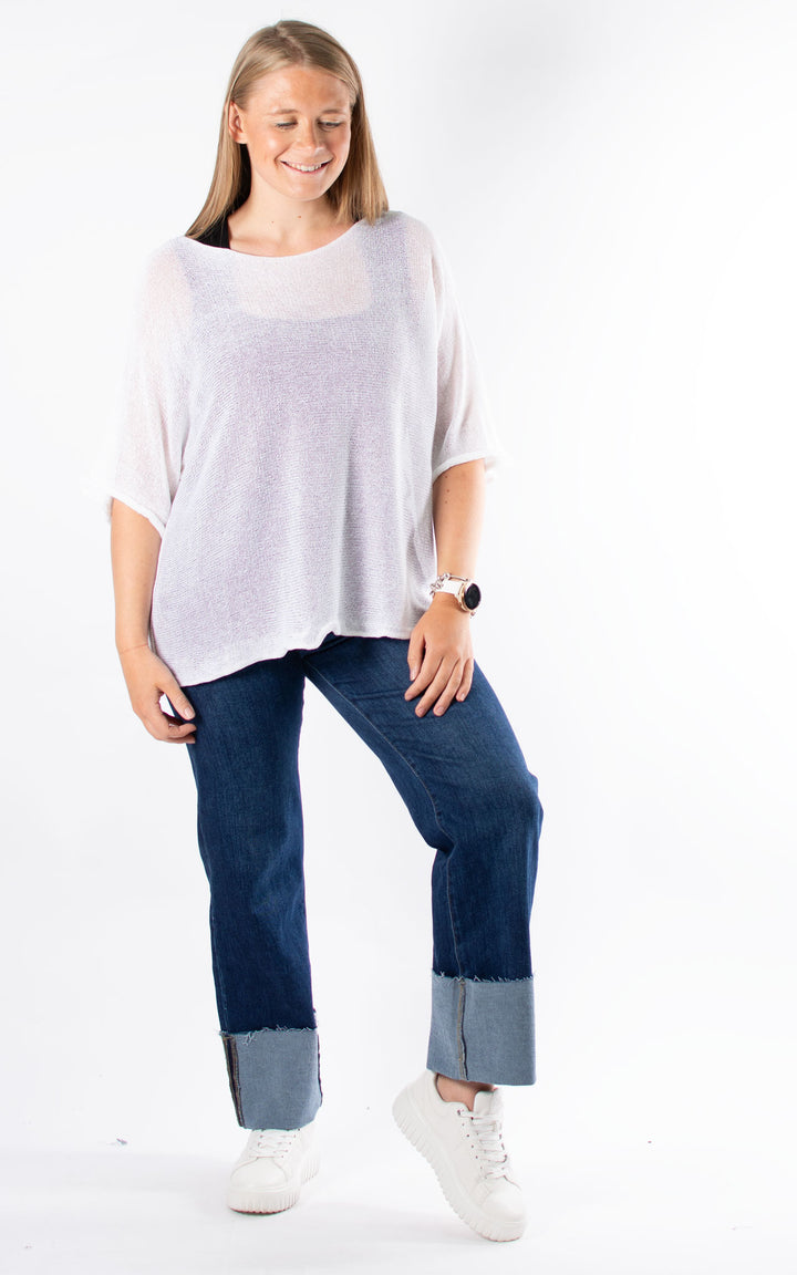 Hattie Fine Knit | White