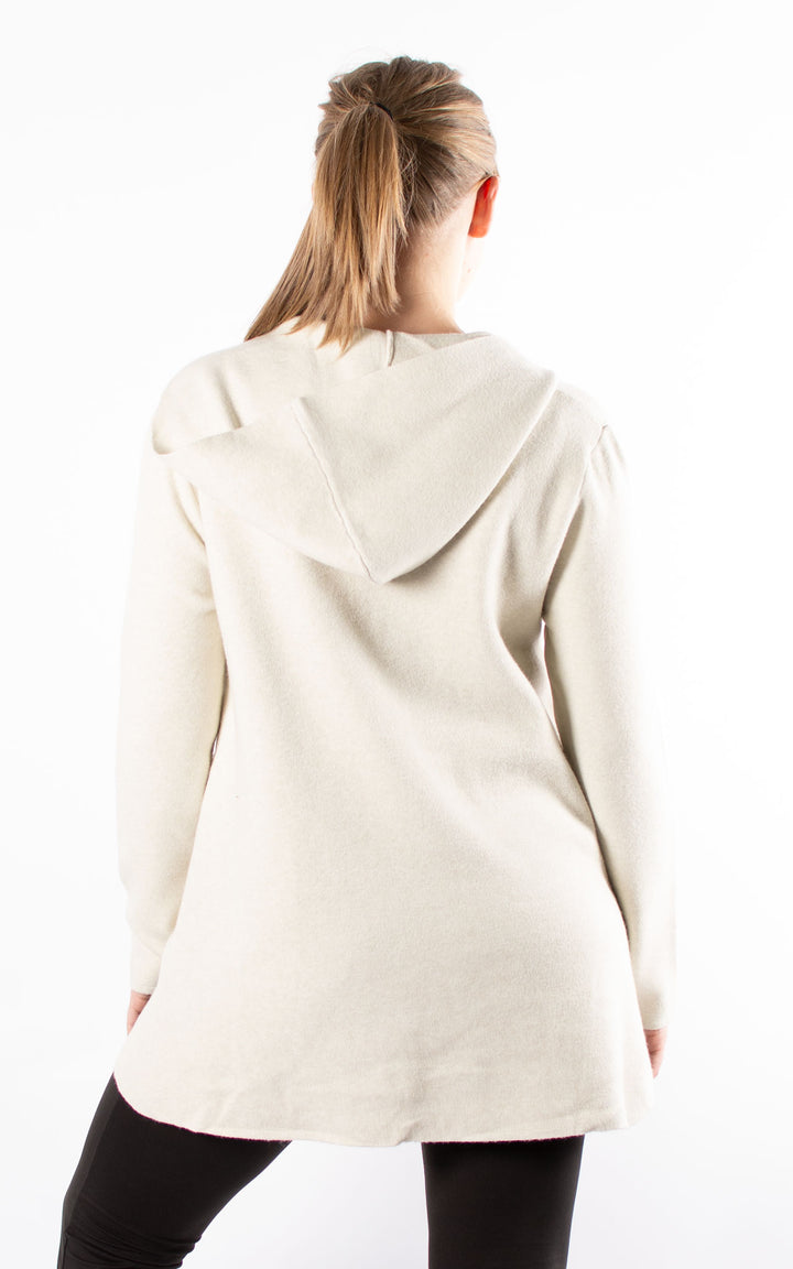 Hazel Hooded Cardigan | Beige