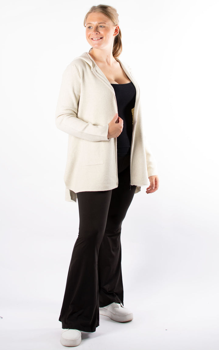 Hazel Hooded Cardigan | Beige