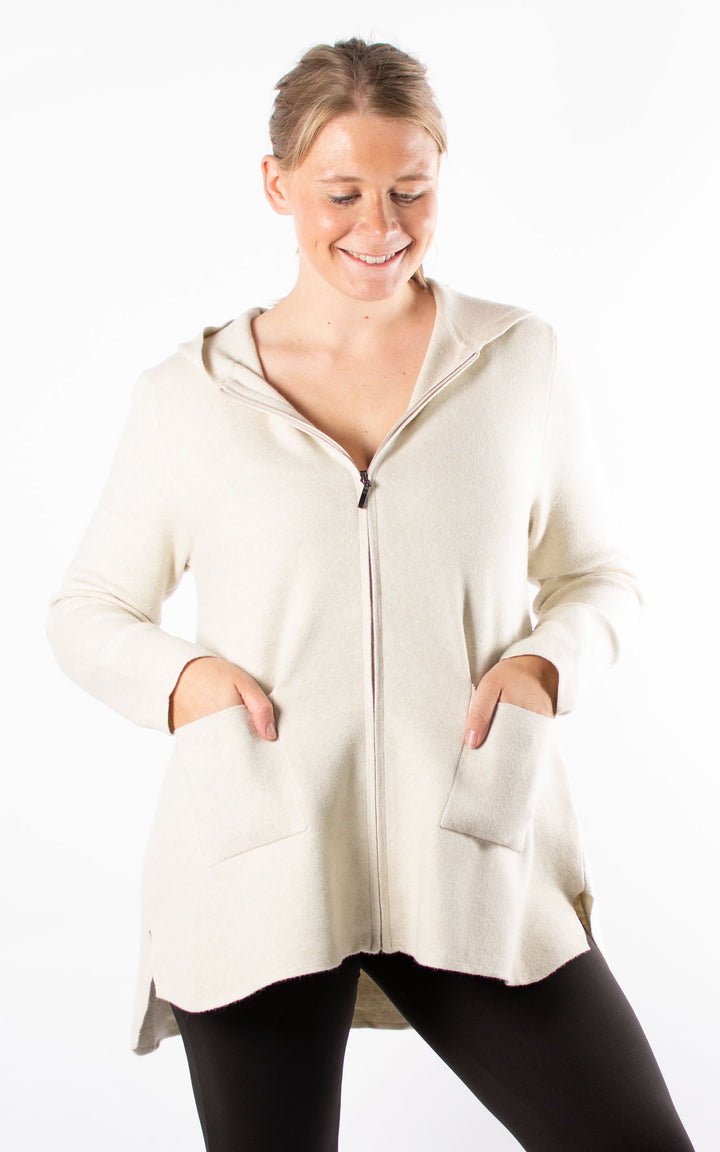 Hazel Hooded Cardigan | Beige