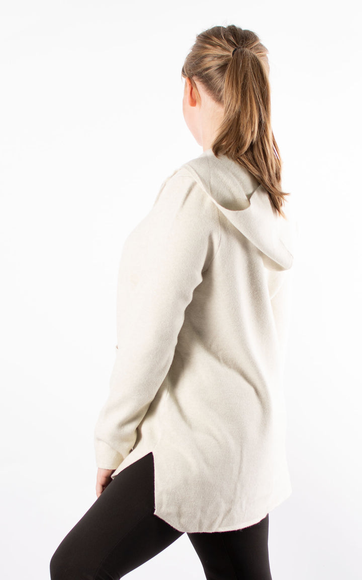 Hazel Hooded Cardigan | Beige