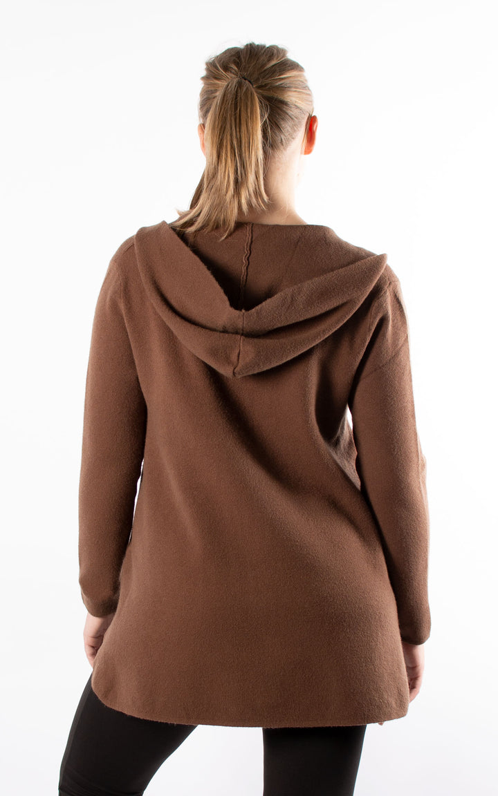 Hazel Hooded Cardigan | Chocolate