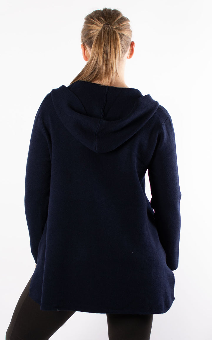 Hazel Hooded Cardigan | Navy