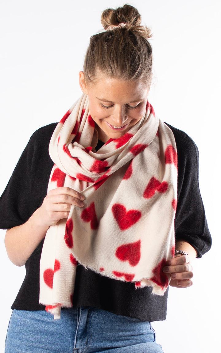 Heart Scarf | Red