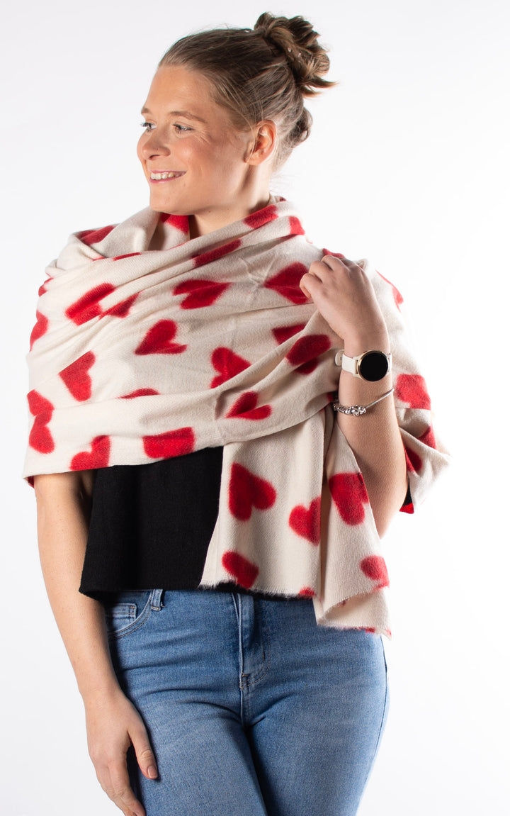 Heart Scarf | Red