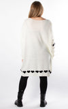 Heart Trim Jumper Tunic | White