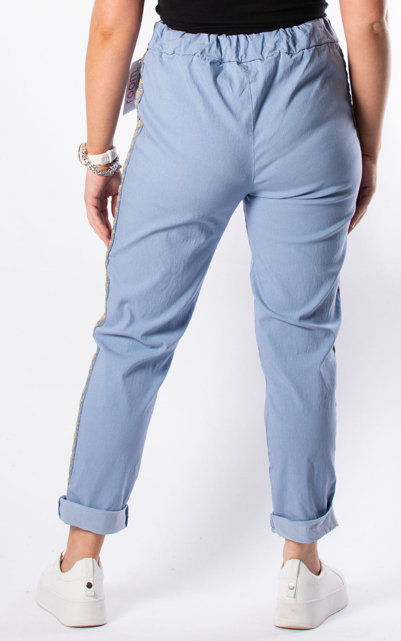 Hearts Strap Magic Jogger | Denim