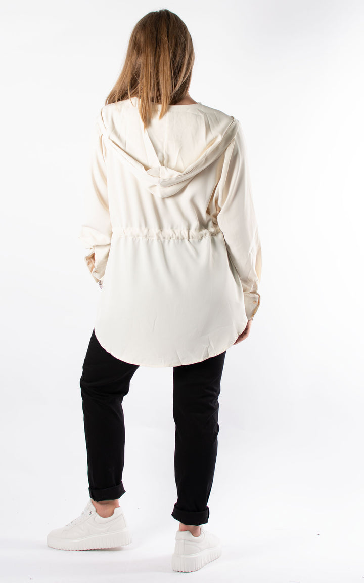 Hilda Hooded Shirt | Cream