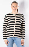 Holly Stripe Cardigan | Beige & Black