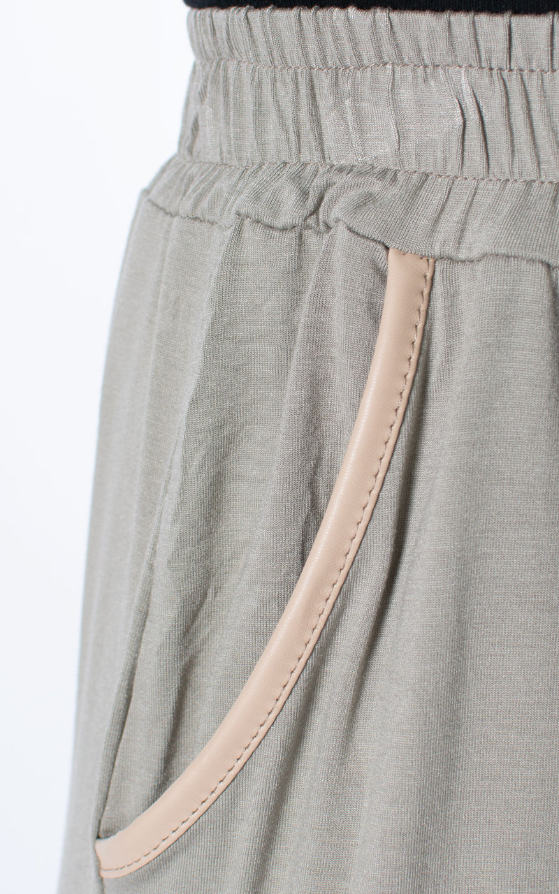 Mabel Wide Leg Trouser | Taupe