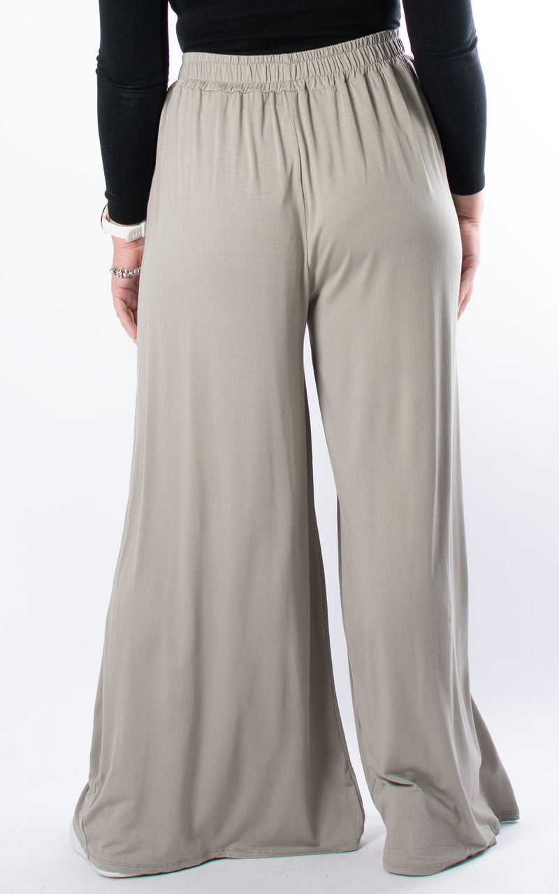 Mabel Wide Leg Trouser | Taupe