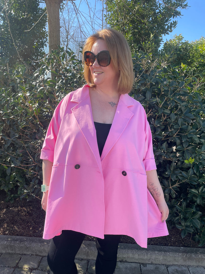 *PRE-ORDER* Gabby Short Trench Coat | Pink