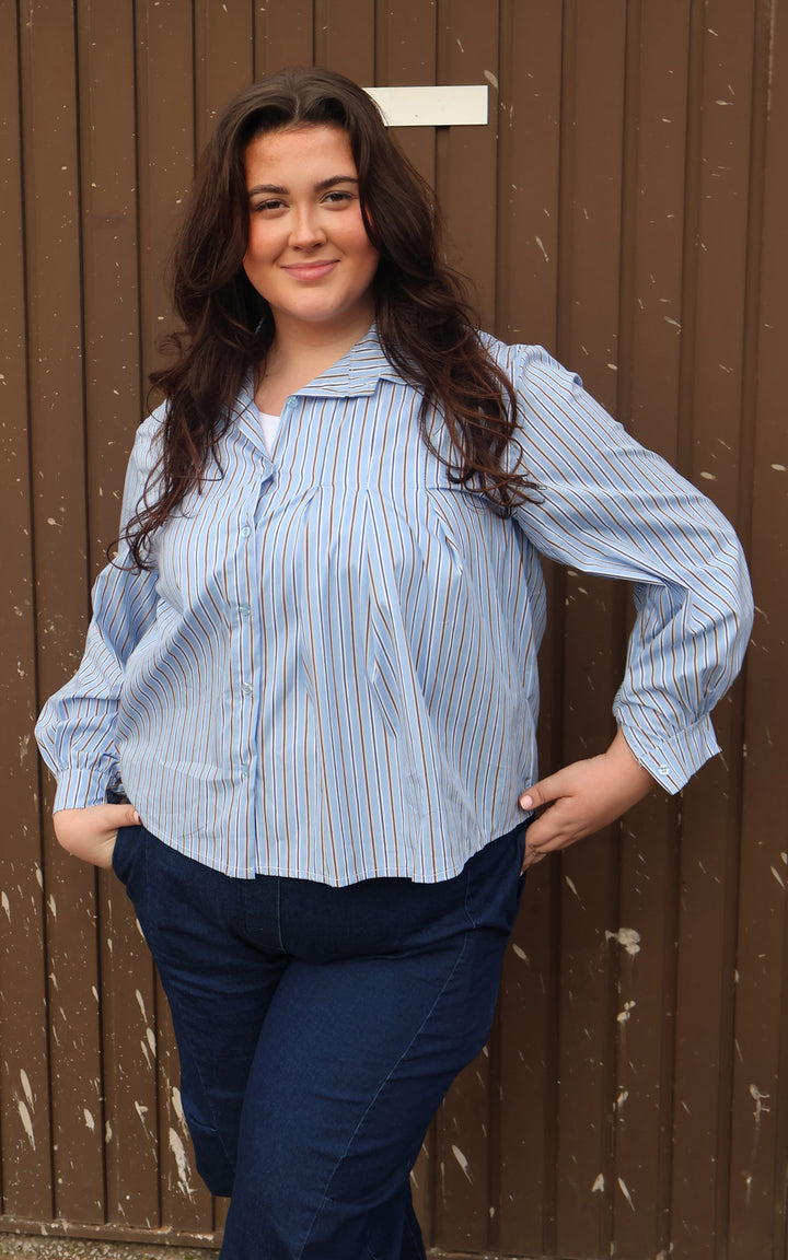 Melody Stripe Shirt | Blue
